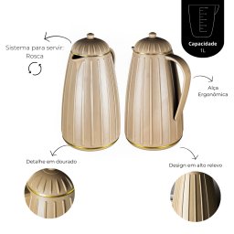 Garrafa Térmica de Plástico Carrossel Fendi 1l - Wolff - 9