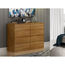 Cômoda 8 Gavetas Bello - Móveis Novo Horizonte - Cumaru - 1 Cômoda 8 Gavetas Bello - Móveis Novo Horizonte - Cumaru - 1