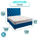 Ver imagem 3 de Conjunto Cama Box Azul Casal + Colchão D20 D20 Inducol + Cabeceira