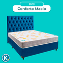 Ver imagem 4 de Conjunto Cama Box Azul Casal + Colchão D20 D20 Inducol + Cabeceira
