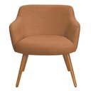 Ver imagem 5 de Poltrona Decorativa Jade Pés Palito Castanho Bouclé Terracota - Nexta Casa
