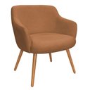 Ver imagem 2 de Poltrona Decorativa Jade Pés Palito Castanho Bouclé Terracota - Nexta Casa