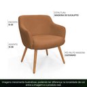Ver imagem 4 de Poltrona Decorativa Jade Pés Palito Castanho Bouclé Terracota - Nexta Casa