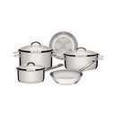 Ver imagem 1 de Jogo de Panelas Tramontina Solar em Aço Inox com Fundo Triplo e Tampas de Inox 5 Peças Tramontina