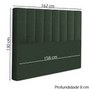 Ver imagem 4 de Cabeceira Queen 158 cm Dubai Veludo Verde Soon