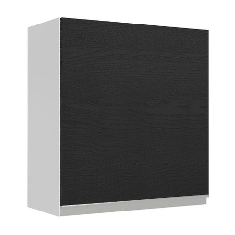 Armário de Cozinha Aéreo 60 cm 1 Porta Branco/Preto Glamy Madesa