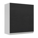 Ver imagem 1 de Armário de Cozinha Aéreo 60 cm 1 Porta Branco/Preto Glamy Madesa
