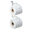 Ver imagem 1 de Porta Papel Higiênico para Caixa de Descarga Suporte para Dois Rolos Sem Furo Cromado