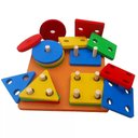 Ver imagem 7 de Kit com 4 Brinquedos Educativos de Madeira Primeira Infância