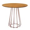 Mesa de Jantar Jazz Redonda com Tampo de 0,80m Madeira - Várias Cores - Cobre Rose Gold - Madeira Fr - 1