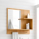 Ver imagem 3 de Kit Gabinete de Banheiro 60cm com Cuba Mármore e Espelheira:cinamomo/branco