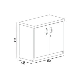 Armário Baixo com 02 Portas – 0,80×0,42×0,75m – Incoflex – Cinza/cinza – 21206 - 2
