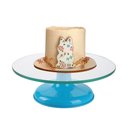 Ver imagem 3 de Bailarina Profissional Giratória Vidro Base Bolo Confeitaria Silverchef - Azul