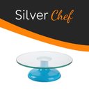 Ver imagem 4 de Bailarina Profissional Giratória Vidro Base Bolo Confeitaria Silverchef - Azul