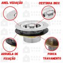 Ver imagem 6 de Kit Pia Cozinha Sifão Flexíve Engate 60cm Valv Pia Americana