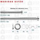 Ver mais imagens de Kit Pia Cozinha Sifão Flexíve Engate 60cm Valv Pia Americana