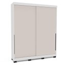 Ver imagem 2 de Roupeiro Solteiro Madri 2 Portas 2 Gavetas 177x213cm Creme/Branco 250703
