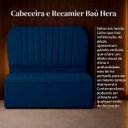Ver imagem 2 de Conjunto de Cabeceira e Recamier Baú Elegante para Cama de Casal 140 Hera Linho