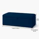 Ver imagem 7 de Conjunto de Cabeceira e Recamier Baú Elegante para Cama de Casal 140 Hera Linho