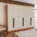 Ver imagem 1 de Guarda Roupa Casal 242,1cm com 6 Portas e 4 Gavetas 240834 Valência Politorno Móveis
