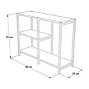Ver imagem 3 de Aparador Console Industrial Artesania 95cm para Sala Home Hall Entrada e Decoração - Cobre/preto