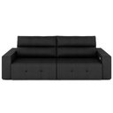 Ver imagem 7 de Sofá Retrátil 3 Lugares 204cm 2 Módulos Nero com USB Couro Preto G52 - Gran Belo