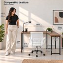 Ver mais imagens de Conjunto de Escritório Mesa Pérola e Cadeira Begônia Mesh Branca