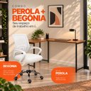 Ver imagem 7 de Conjunto de Escritório Mesa Pérola e Cadeira Begônia Mesh Branca