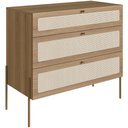 Ver imagem 1 de Cômoda com 03 Gavetas para Quarto Closet Industrial Indy A03 Hanover Dourado - Lyam Decor