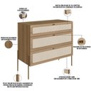 Ver imagem 3 de Cômoda com 03 Gavetas para Quarto Closet Industrial Indy A03 Hanover Dourado - Lyam Decor