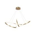Ver imagem 1 de Pendente Moderno Infinito Dourado 78cm Led 36w 3000k Bivolt 14537-pl