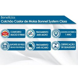 Colchão Solteirão Molas Bonnel System Class Euro Pillow (96x203x25) - Castor - 3