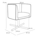 Ver imagem 2 de Kit 2 Poltronas Madeira Betina A-48 Linho Flocos