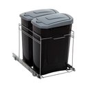 Ver imagem 1 de Lixeira Dupla Cromado com Corrediça Telescópica 340x440x450 Mm 1043 Masutti Copat