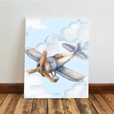 Ver imagem 6 de Kit 3 Quadro Decorativo Quarto Meninos Bebê Infantil Azul 28x20