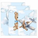 Ver imagem 3 de Kit 3 Quadro Decorativo Quarto Meninos Bebê Infantil Azul 28x20