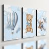 Kit 3 Quadro Decorativo Quarto Meninos Bebê Infantil Azul 28x20 - 1