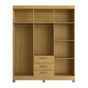 Ver imagem 5 de Guarda-Roupa Casal 6 Portas 3 Gavetas Bege