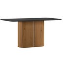 Ver imagem 2 de Mesa de Jantar Serena 160x90 cm com Vidro Cinamomo Preto - New Ceval