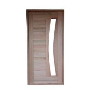 Porta Bbb Pivotante C/ Visor Eucalipto 2,13x0,97 Frainer Bbb Tradicional C/ Visor Arco