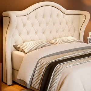 Cabeceira para Cama Box King 215cm Dorian Bouclé Off White - Sallar Home