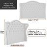 Cabeceira para Cama Box King 215cm Dorian Bouclé Off White - Sallar Home - 3
