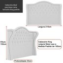 Ver imagem 3 de Cabeceira para Cama Box King 215cm Dorian Bouclé Off White - Sallar Home