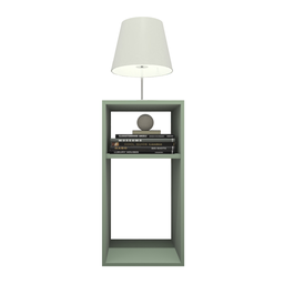 Mesa de Cabeceira Pequena 2 Nichos em Mdf Plancasa:verde Jade - 2