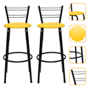 Ver imagem 1 de Kit 2 Banquetas para Balcão Bancada Cozinha Bistrô Ilhas Gourmet Bares Banco Flórida Preta