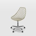 Ver imagem 1 de Cadeira Kaila Nude Polipropileno Base Office Cromada para Sala de Estudo e Ambiente de Trabalho