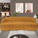 Ver imagem 2 de Sofá 5 Lugares Curvo Sala de Estar Living Lótus D02 Bouclê Mostarda 300cm Pb-03 - Lyam Decor