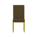 Ver imagem 4 de Kit 2 Cadeiras para Mesa de Jantar Base Industrial Dourado Balaqui Marrom