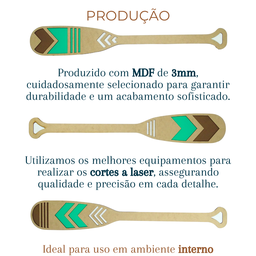 Remo Decorativo Mdf Decoração de Praia Colorido Parede - 3