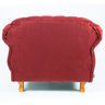 Poltrona Elisabeth Chesterfield Capitone Suede Vermelha Decorativa / Sala, Tv, Estar, Recepção - 4